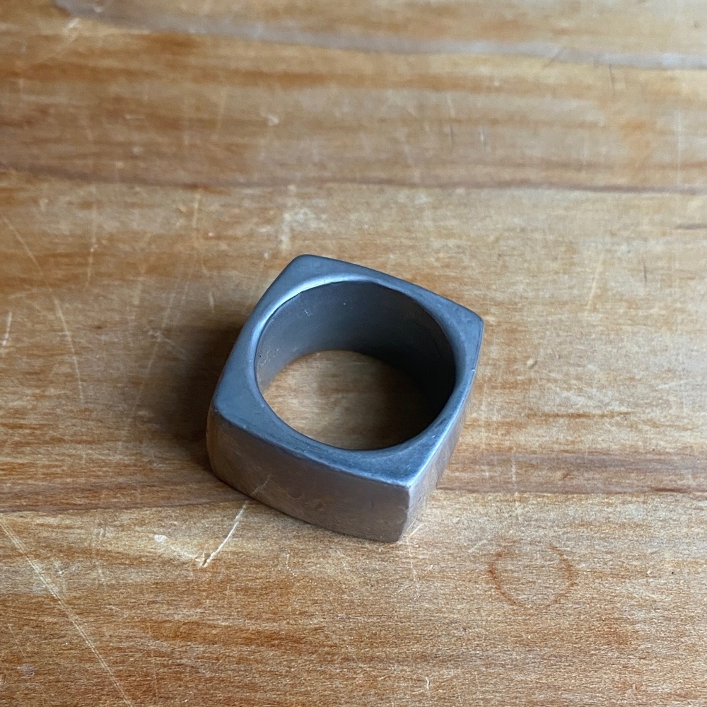 Chunky block signet ring